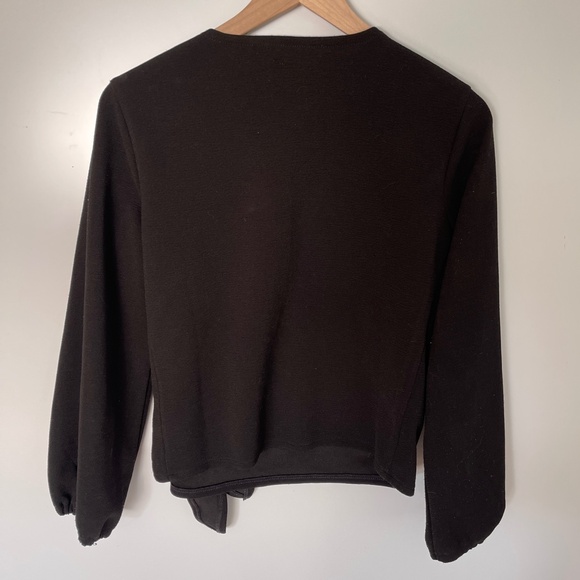 Madewell Texture & Thread Crepe Wrap Top Blouse Size Medium - Picture 5 of 7